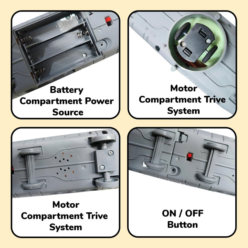 SMART BOY High Speed Bullet Trains for Kids with 3D Flashing Lights & Funny Musical Sounds Speed Train (White,105) - Image 4