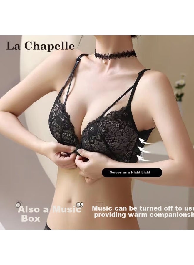 La Chapelle Back Front Closure Bra Set Wireless Push-up Plus Size Bra Red Year Premium Gift - Image 4