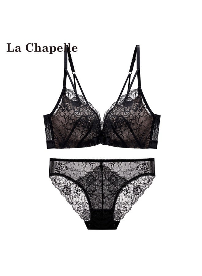 La Chapelle Back Front Closure Bra Set Wireless Push-up Plus Size Bra Red Year Premium Gift - Image 3