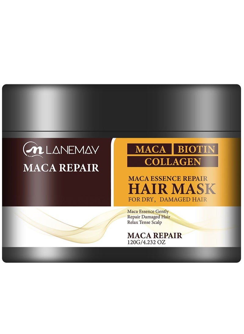 LANEMAY Collagen Hair Treatment, Maca Essence Repairing Hair Mask,Conditioning Biotin Argan Oil Hair Mask,Keratin Hair Mask Collagen Treatment,Deep Repair Conditioner Hair Masks,for Dry Damaged Hair  - Image 1