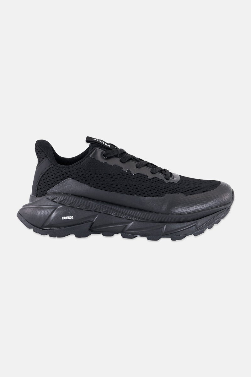 RBX Men Brand Logo Lace Up Running Shoes, Black  - Image 2