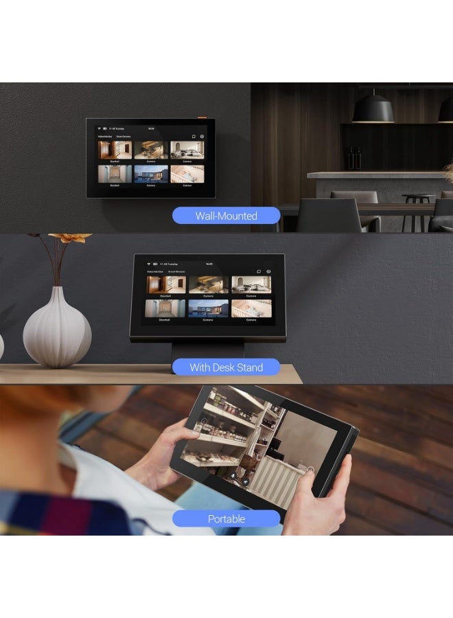 EZVIZ 7'' Wireless Security Monitor with Smart Touch Screen for Home System, 4600mAh Battery, 2.4GHz Wi-Fi, Two-Way Audio, Remote Control with APP, SD7 - Image 5