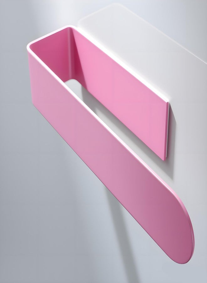 تاوزون حامل مناشف لاصق من تاوزون، 7.9 بوصة - حامل مناشف يد بدون حفر، رف مناشف يد وردي لطيف من الفولاذ المقاوم للصدأ للحمام والمطبخ والسيارات المتنقلة وغرفة النوم - Image 1