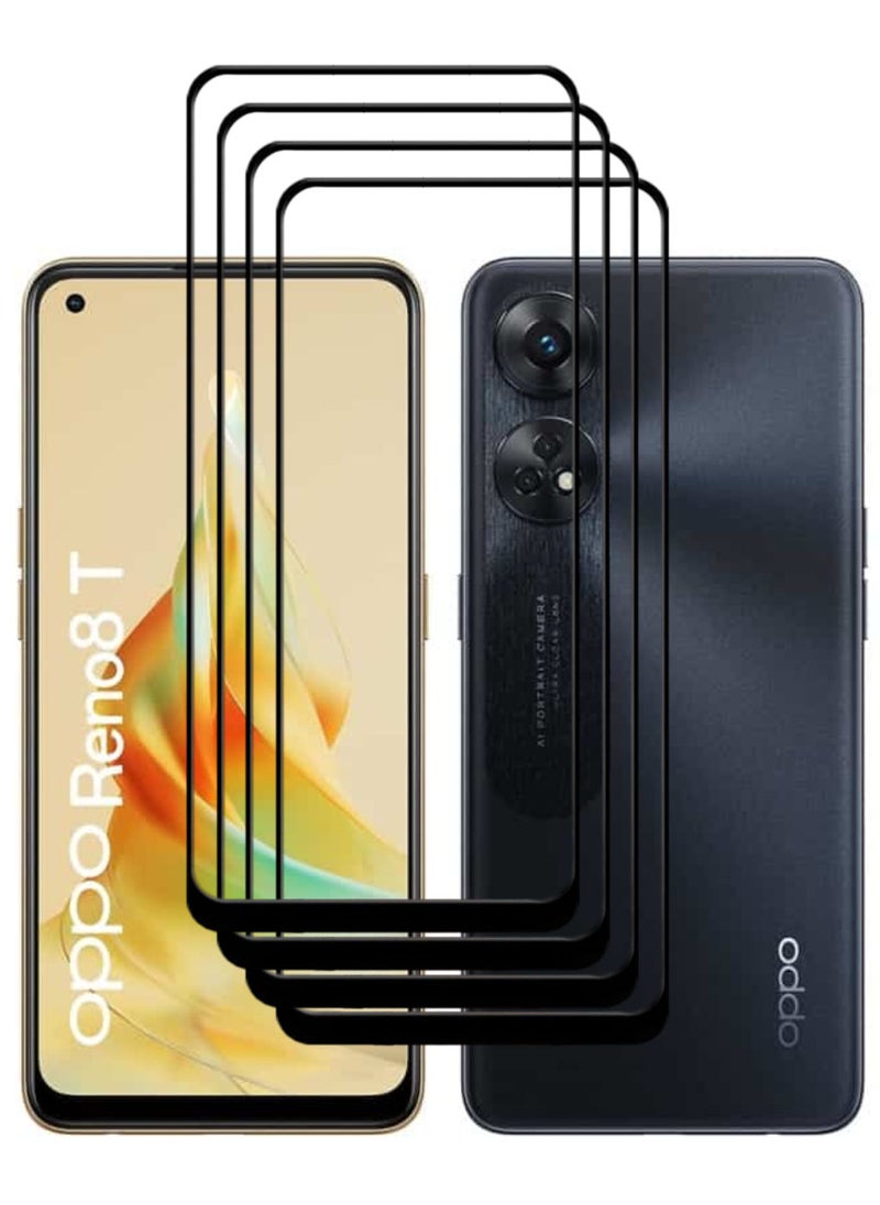 ACLIX 4 Pieces Antistatic ESD Dustproof Premium Quality High Definition Tempered Glass Screen Protector Designed For Oppo Reno8 T - Image 1