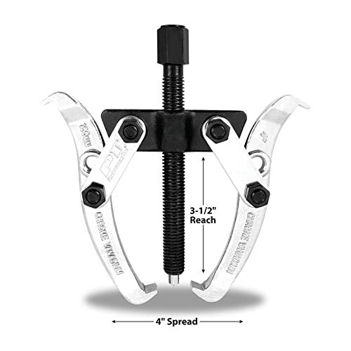 Performance Tool W84500 4-Inch 2 Jaw Gear Puller Removal Tool for Gears, Pulley, and Flywheel (4" Spread, 3-1/2 Reach) - Image 2