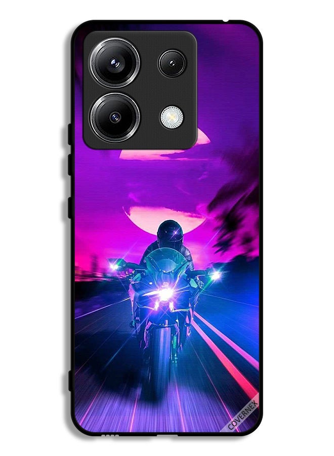 Covernex Xiaomi Poco X6 5G Protective Case Cover Man On Bike Wallpaper - Image 1