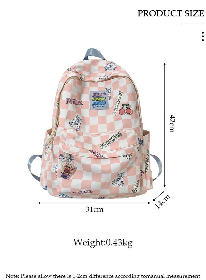 DUNISO Girl's School Backpack with Pencil Case Waterproof Book Bag with Compartments for Teen Girl Kid Students Elementary School Kids' School Bag With Large Capacity - Image 2