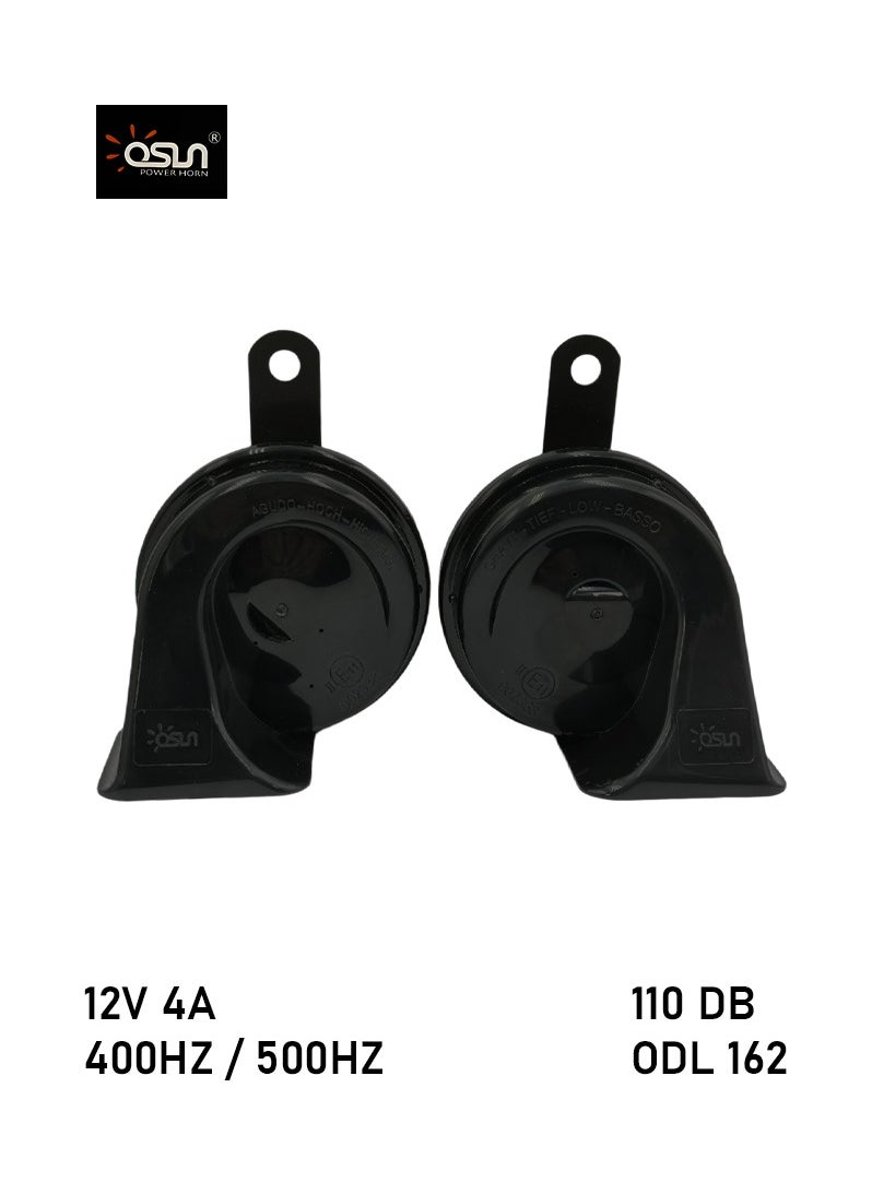 OSN - Car Horn 12V 4A 110dB Strong Sound Two Tone 400Hz/500Hz OE Quality Power Sports Horn Compact Plus OSN ODL162 - Image 1
