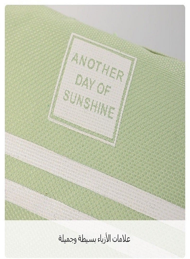 Loquat Large Capacity Dual-Layer Oxford Fabric Pencil Case with Handle, Portable Stationery Pouch for Students - Image 2