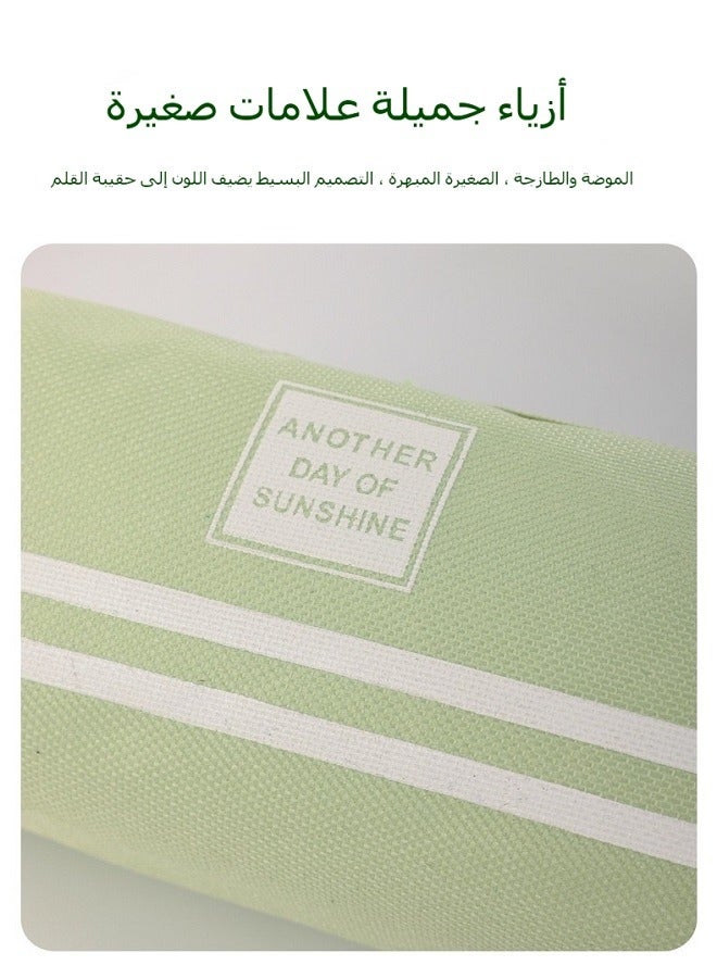 Loquat Large Capacity Dual-Layer Oxford Fabric Pencil Case with Handle, Portable Stationery Pouch for Students - Image 3