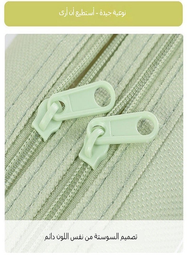 Loquat Large Capacity Dual-Layer Oxford Fabric Pencil Case with Handle, Portable Stationery Pouch for Students - Image 4