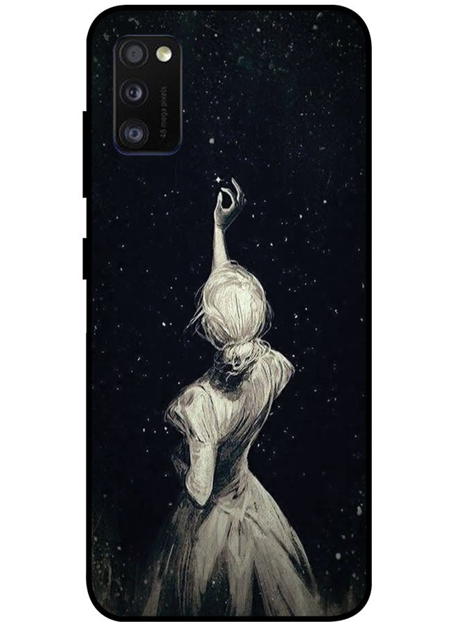 EYE CATCH Protective Case Cover For Samsung Galaxy A41 Smart Series Printed Protective Case Cover for Samsung A41 Girl Touching Star - Image 1