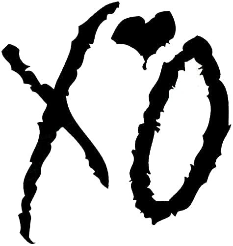 VKWE The XO Love Vinyl Sticker Car Truck Window Laptop Wall Art Decal (10cm, Black) - Image 2