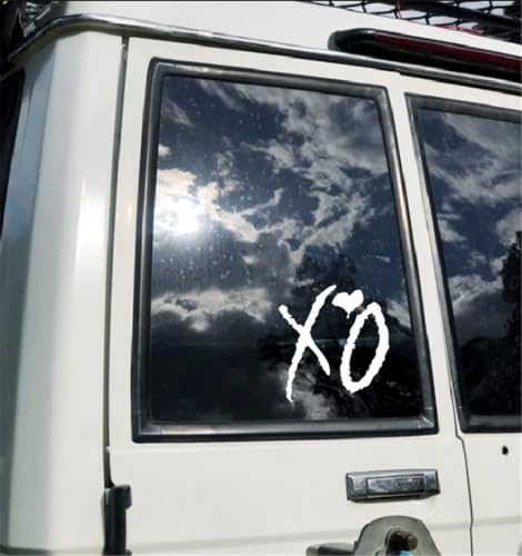 VKWE The XO Love Vinyl Sticker Car Truck Window Laptop Wall Art Decal (10cm, Black) - Image 3