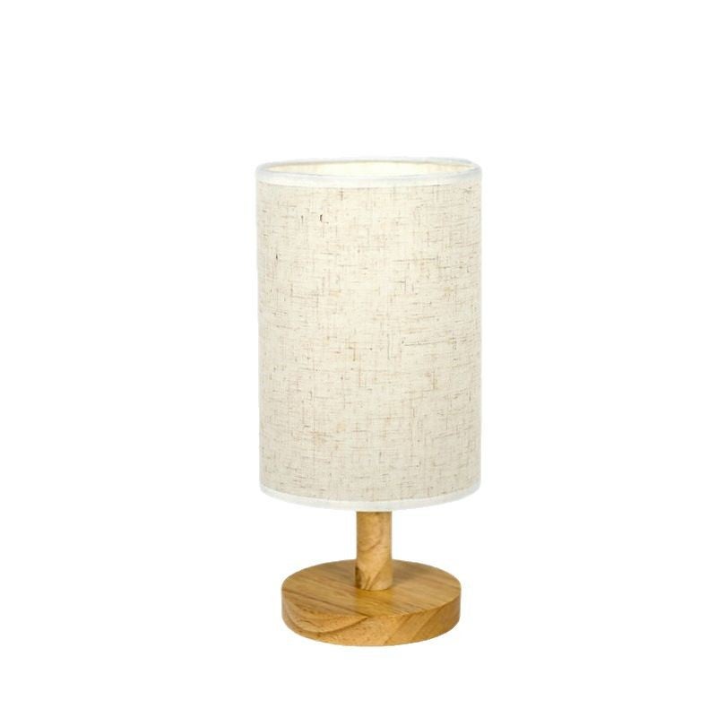 مصباح طاولة نورديك من الخيزران مع غطاء قماش، LED عبر USB - Image 4