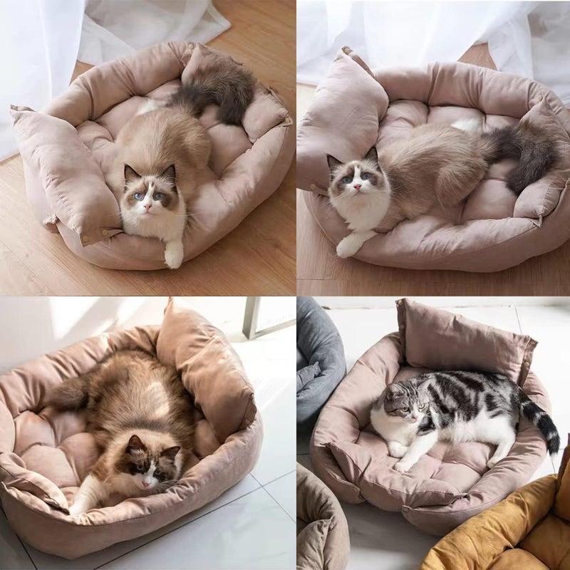 Neostyle 3 in 1 Dog Bed Pet Bed Kennel,Dog Bed Dog Sofa Multifunctional Deformation Pet Nest Comfortable Dog Cushion,One Pad for Three Uses Sofa Cushion (XL, Nordic pink) - Image 3