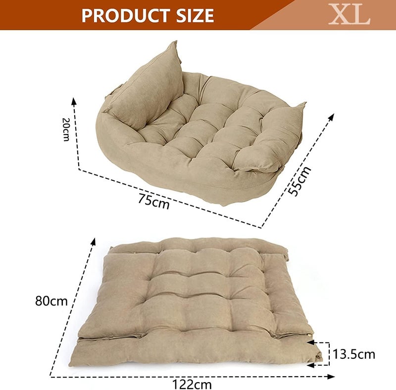 Neostyle 3 in 1 Dog Bed Pet Bed Kennel,Dog Bed Dog Sofa Multifunctional Deformation Pet Nest Comfortable Dog Cushion,One Pad for Three Uses Sofa Cushion (XL, Nordic pink) - Image 4