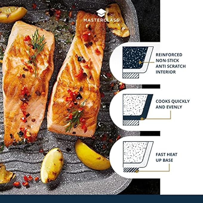 ماستر كلاس مقلاة شواء من الألومنيوم المصبوب بثلاثة أقسام مقاس 32 سم - Image 5