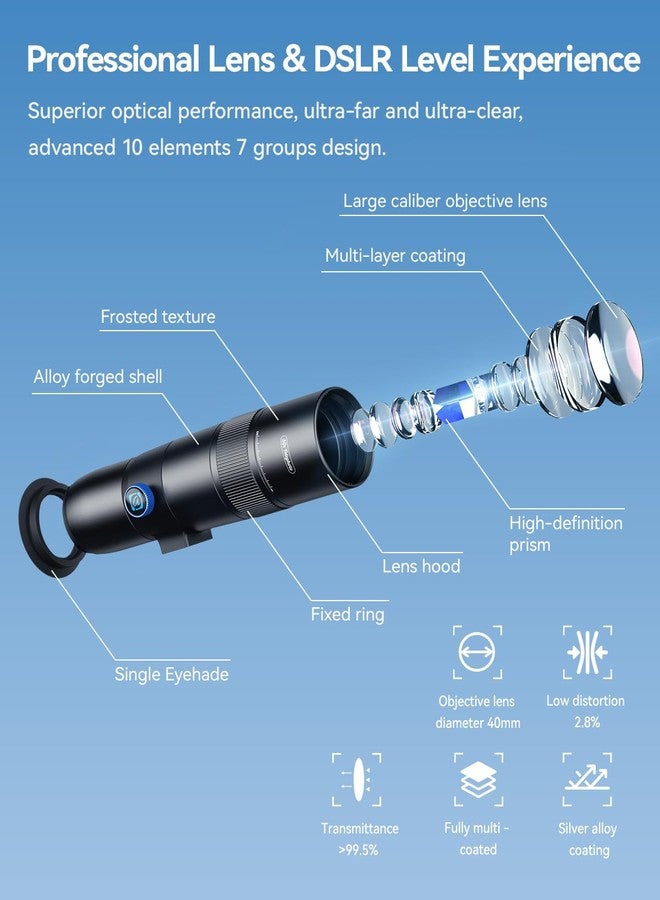 APEXEL 30x Telephoto Lens - Enhanced Version for iPhone 16 15 14 13 pro max, Samsung, Pixel | Professional Upgraded External Camera Photography Attachment with Tripod - Image 3