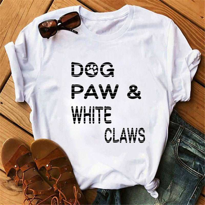 [Same day] cross-border supply of T-shirt printed T-shirt women's short-sleeved women's clothing - Image 1
