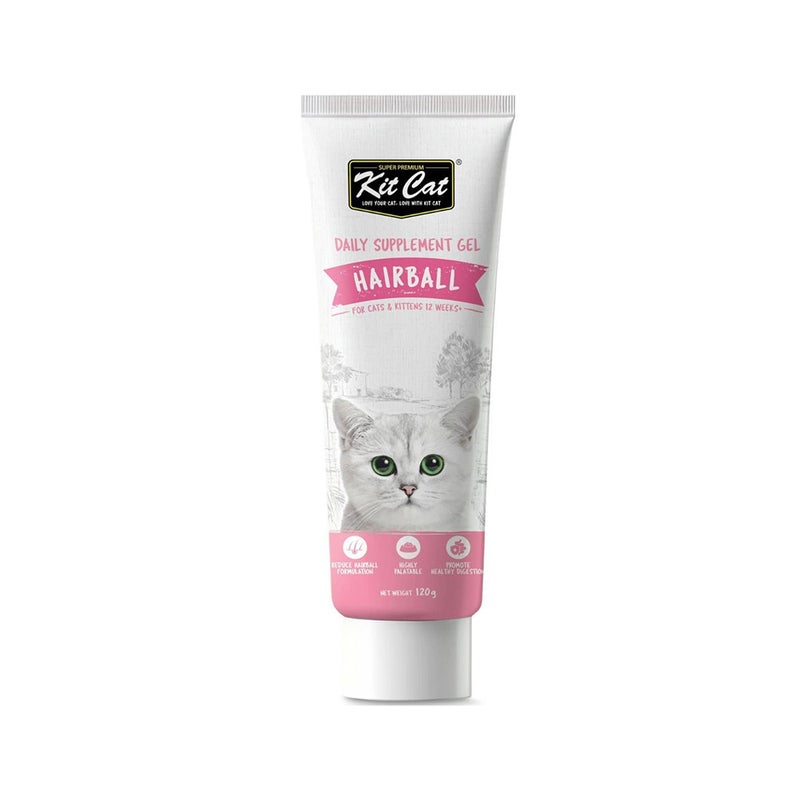 Kit Cat Hairball Daily Supplement Gel For Cats and Kittens - 120 g