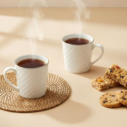 UPC U.P.C. Tea Cups Set of 6, Ceramic Coffee Cup Set, Microwave & Dishwasher Safe Cup, Bone-Ash Free Cups-150ml. - Image 2