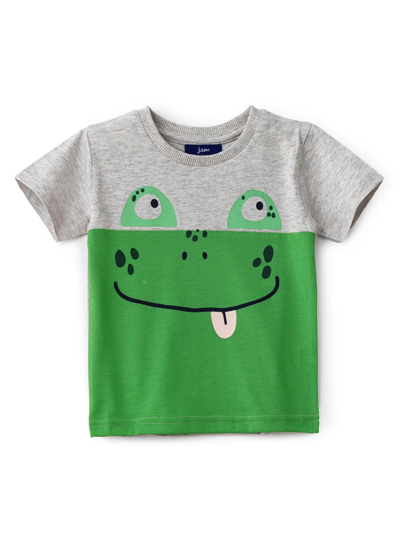 جام Boys' Green Frog Graphic Cotton T-Shirt