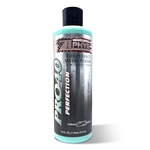 Zephyr Pro-40 The Perfect Metal Polish. for Chrome, Stainless Steel, Aluminum, Brass, Copper, Silver and Magnesium. Made in U.S.A. (16oz) - Image 1