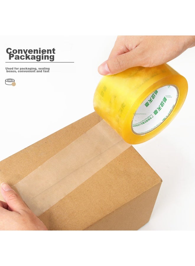 Tango Ultra-clear Tape 60mm*182.8m*5 Rolls, 50um High-adhesive Light Yellow Packing Tape For Home, Logistics, Express Delivery, And Office Supplies 0326 - Image 1