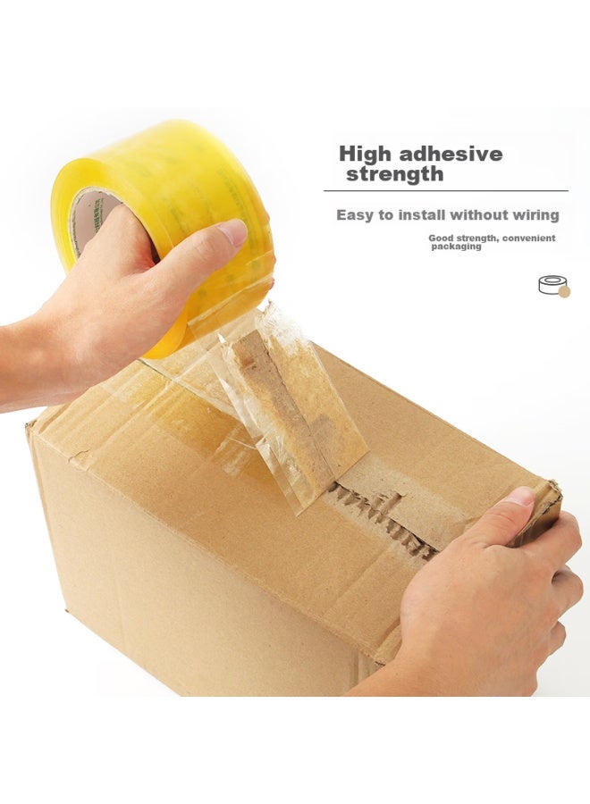 Tango Ultra-clear Tape 60mm*182.8m*5 Rolls, 50um High-adhesive Light Yellow Packing Tape For Home, Logistics, Express Delivery, And Office Supplies 0326 - Image 3