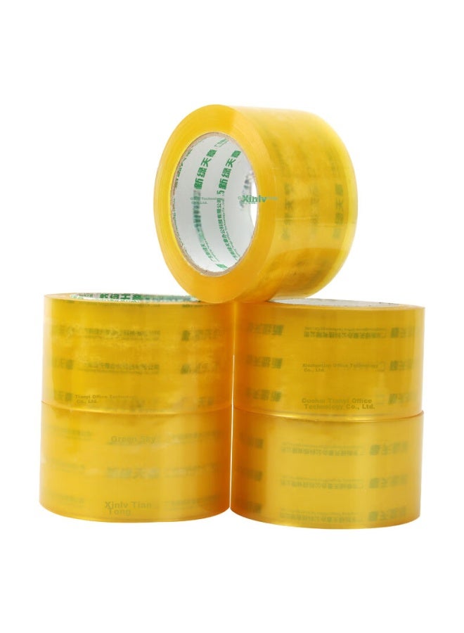 Tango Ultra-clear Tape 60mm*182.8m*5 Rolls, 50um High-adhesive Light Yellow Packing Tape For Home, Logistics, Express Delivery, And Office Supplies 0326 - Image 5