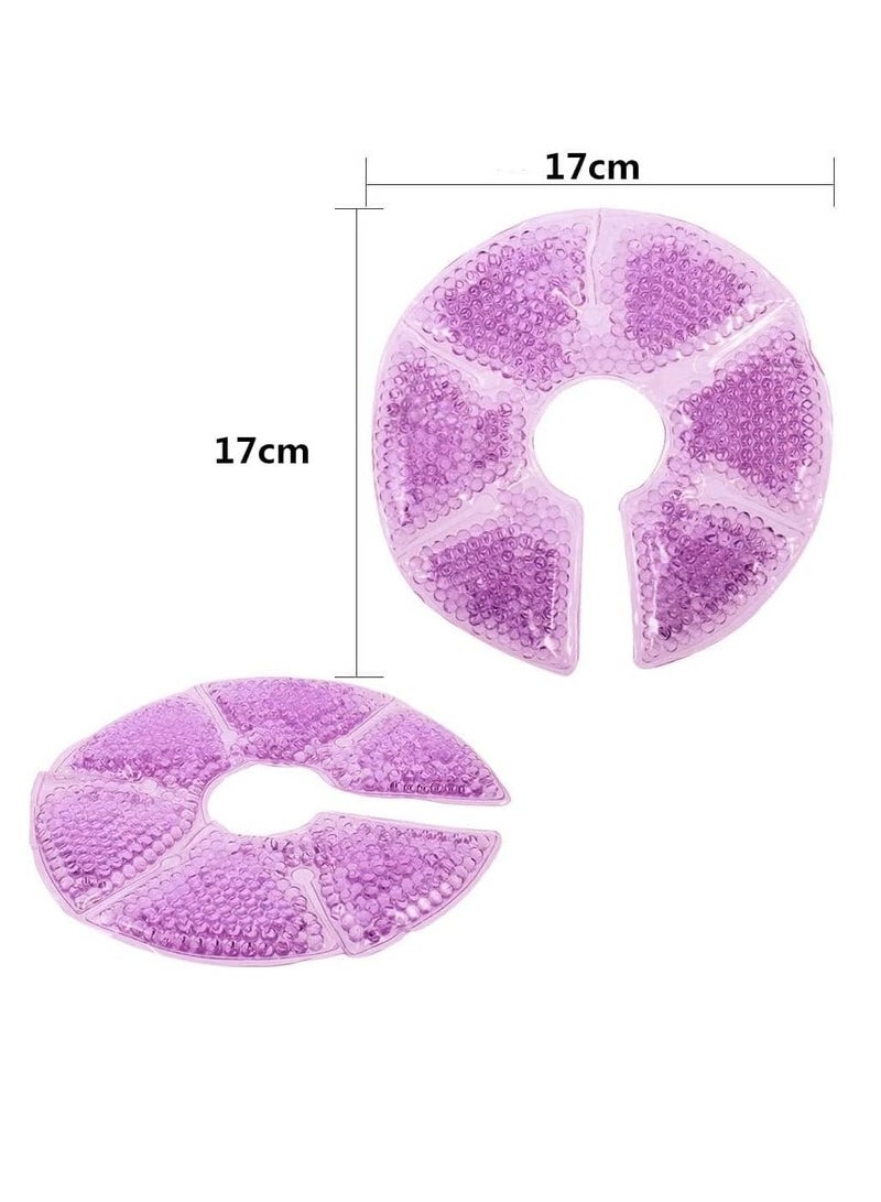 GUDOO 2 Pack Cooling Breast Gel Pads Breast Therapy Pack with Soft Plush Backing for Pain Relief of Breastfeeding - Image 2