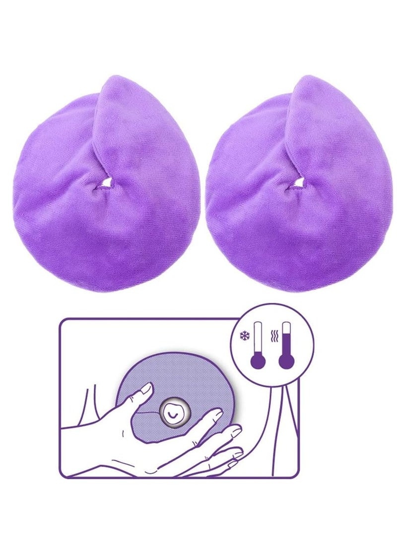 GUDOO 2 Pack Cooling Breast Gel Pads Breast Therapy Pack with Soft Plush Backing for Pain Relief of Breastfeeding - Image 3