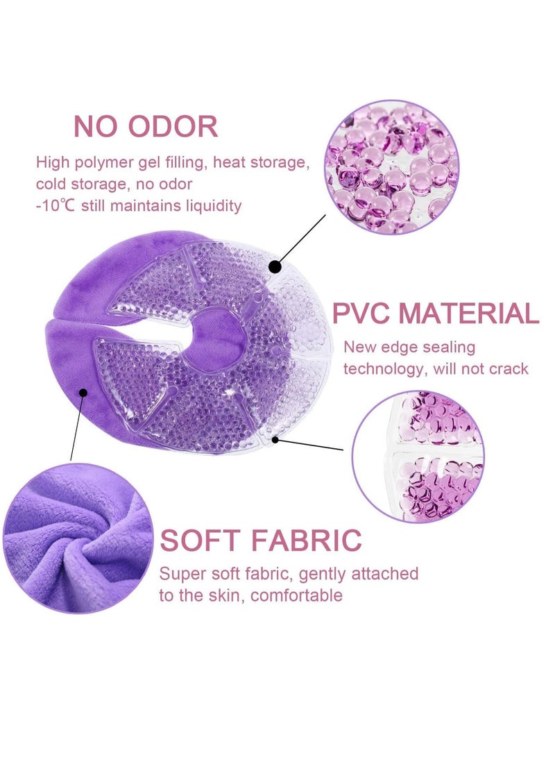 GUDOO 2 Pack Cooling Breast Gel Pads Breast Therapy Pack with Soft Plush Backing for Pain Relief of Breastfeeding - Image 5