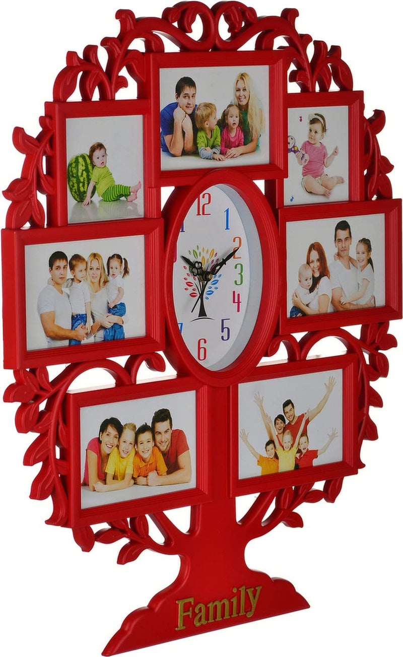 Harbour Analog Latest Stylish New Models Wall Clock with Photo Frames for Home Living Room Hall Bedroom (Size Height 58 CM X Width 48CM)- Home Decor Big Size Wall Clock mbbs6 - Image 3