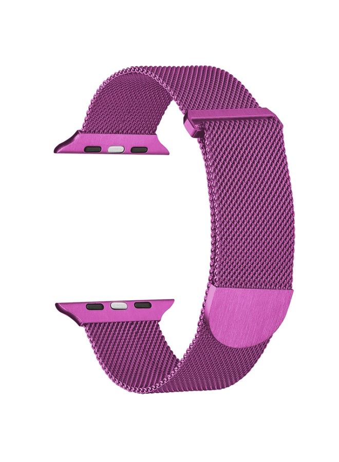 Replacement Strap For Apple Watch SE 40mm Milanese Metal Magnetic Watch Band Purple
