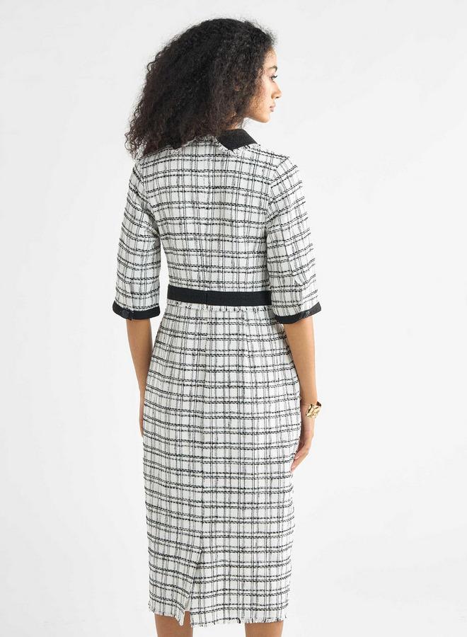 Splash FAV Tweed Button-Up Dress - Image 3