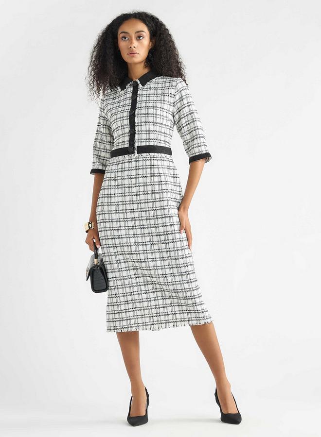 Splash FAV Tweed Button-Up Dress - Image 2