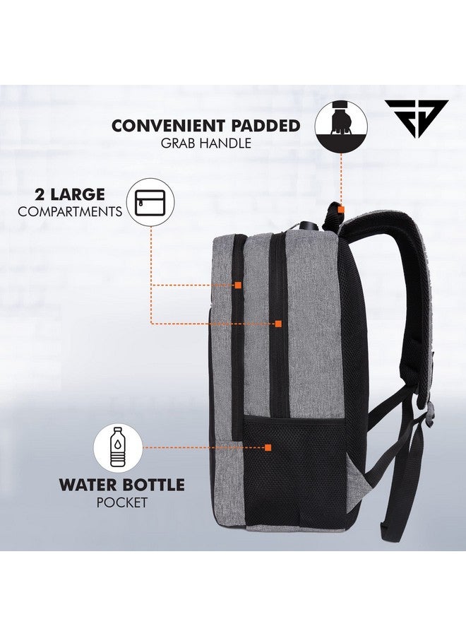 FUR JADEN Anti Theft Number Lock Backpack Bag with 15.6 Inch Laptop Compartment, USB Charging Port & Organizer Pocket for Men Women Boys Girls (Grey) - Image 4