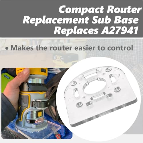 Auaurly 1 PC Clear Sub Base Clamp D Shape Replaces A27941 Compatible With DCW600B,DWP611PK,DWP611,450PK Compact Routers - Image 4
