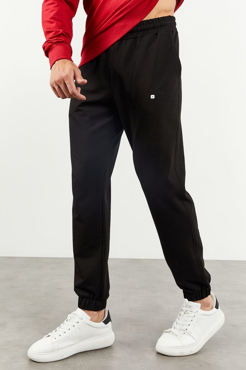 Tommy Life Red-Black Men's Casual O Neck Oversize Elastic Leg Tracksuit - 85120  - Image 4