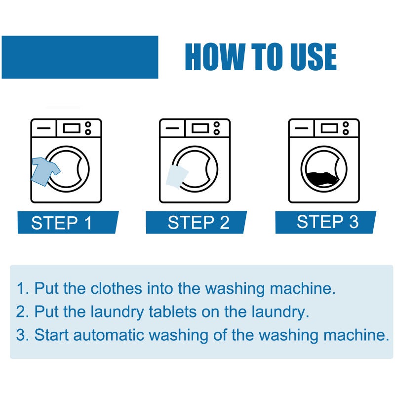 Laundry Bubble Paper Cleaning And Stain Removing Concentrated Laundry Tablets Long Lasting Fragrance Preserving Clothing Home Miss Mouths Messy Eater Stain Remover (White) - Image 4