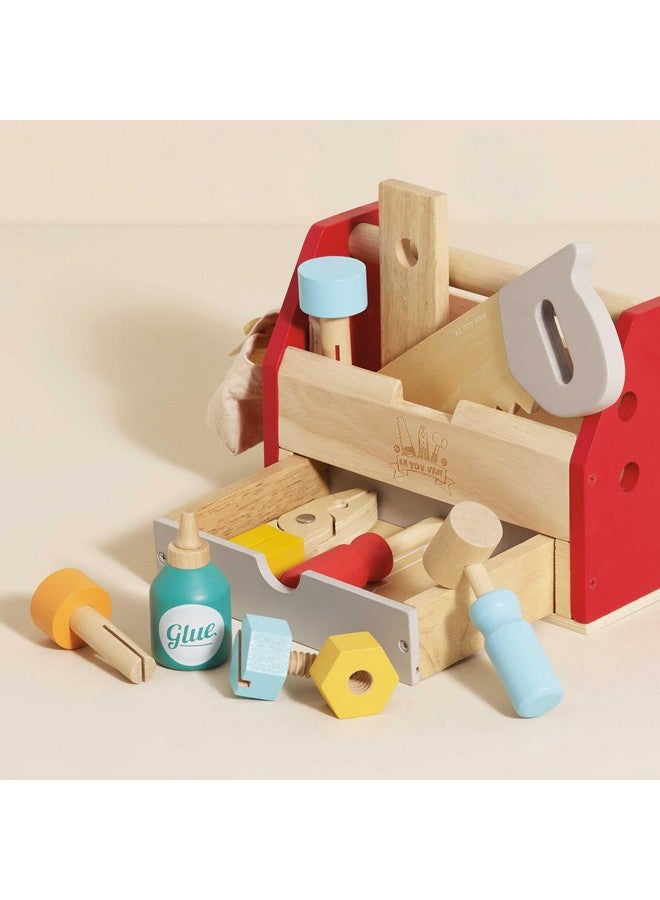 Le Toy Van - Cars & Construction Educational Wooden Tool Box Play Set For Role Play | Boys Pretend Play Wooden Tools - Suitable For 3 Year Olds And Older, Tool Box 12 Piece Set - Image 2