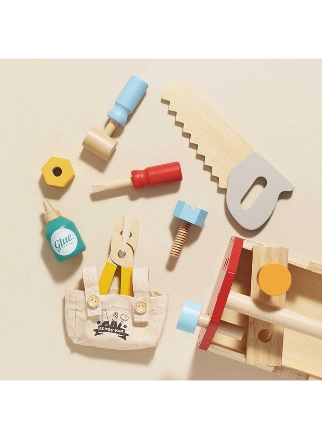 Le Toy Van - Cars & Construction Educational Wooden Tool Box Play Set For Role Play | Boys Pretend Play Wooden Tools - Suitable For 3 Year Olds And Older, Tool Box 12 Piece Set - Image 4