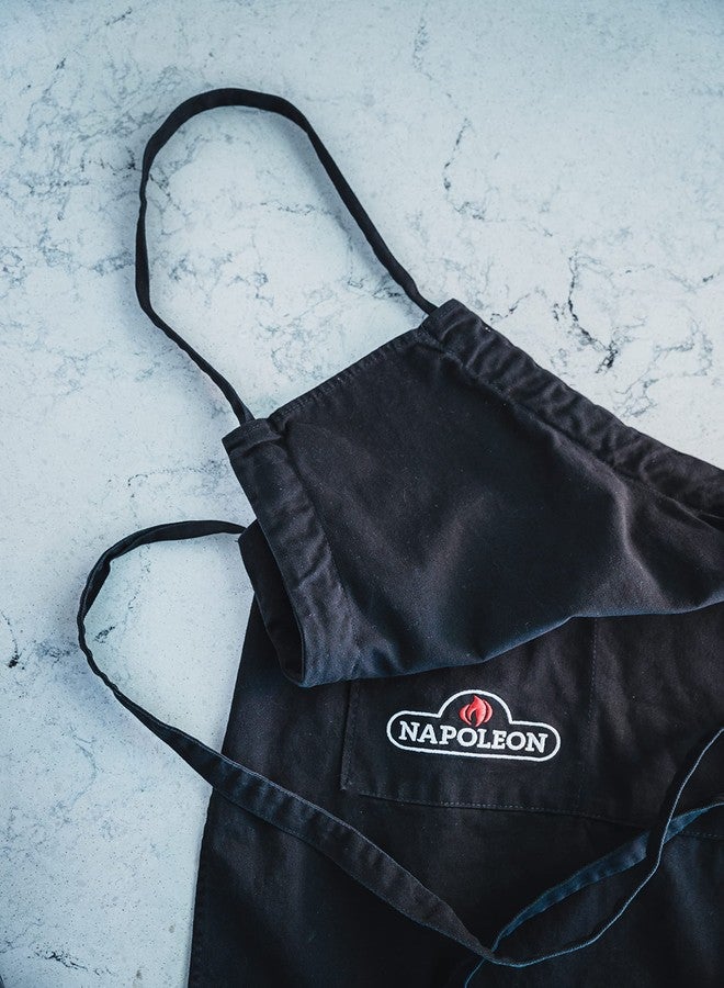Napoleon Grilling Apron - Black, 100% Cotton, Deep Pocket, Lint Free - Image 3
