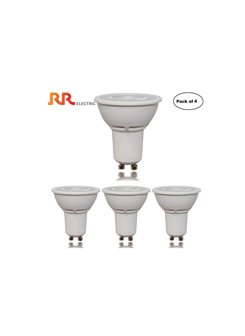 ار ار مصباح سقف LED للإضاءة RR ، موفر للطاقة ، مصباح بقعة UV صفري مع لومن عالي ، GU10 5W 230VAC I للمكتب المنزلي الداخلي (ضوء النهار 6500K - 5W ، عبوة من 4)  - Image 2