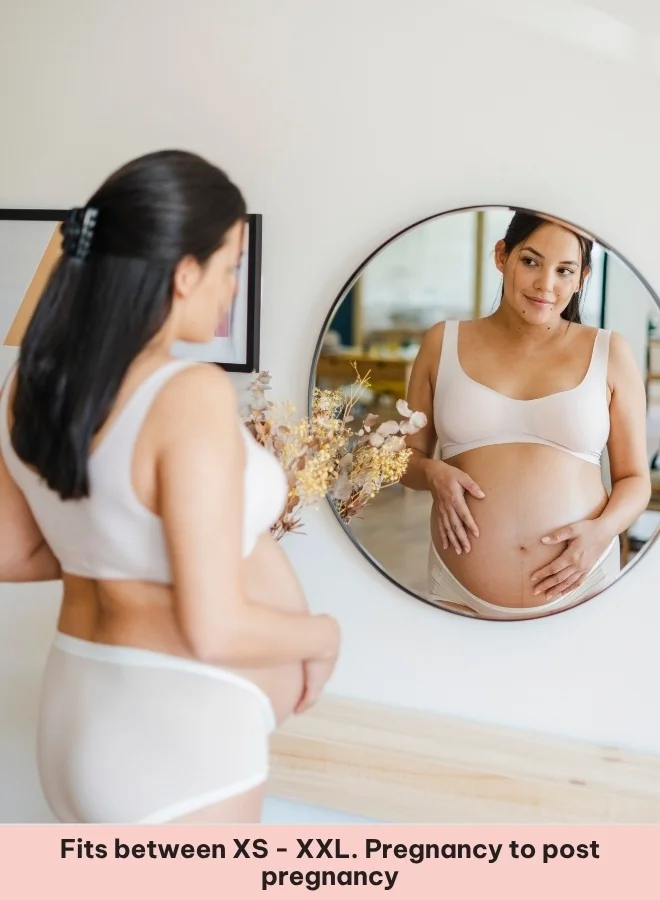 Intimate Queen Beige, Black Corn Bae Maternity Lacy Boy Shorts – Ultra-Soft, No Roll-Ups & Gusset Support, Full Coverage Comfort for Every Trimester (Pack Of 2)  | Best Price UAE