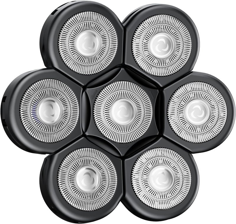 7D Electric Shaver Replacement Heads for Bald Men Wet Dry Compatible Waterproof Many Models