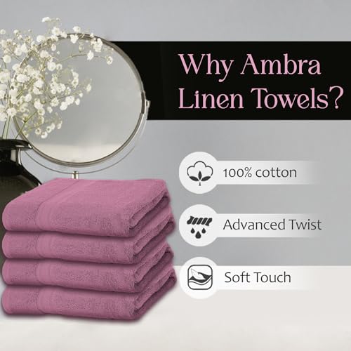 Ambra Linens 500 GSM Highly Absorbent Towel 100% Cotton, Soft and Plush, All Seasons Use, Large, Everyday Use, Durable (4 Pcs - Bath Towels, Lilac) - Image 5