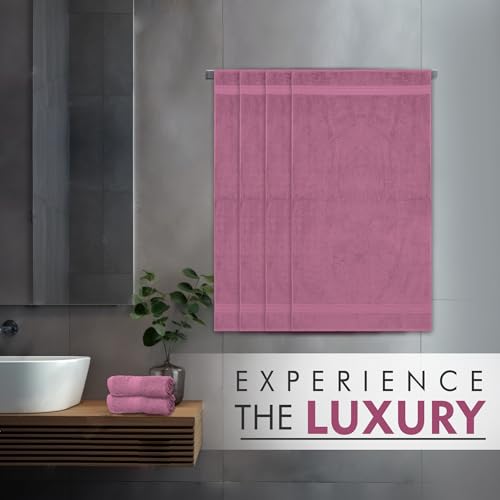 Ambra Linens 500 GSM Highly Absorbent Towel 100% Cotton, Soft and Plush, All Seasons Use, Large, Everyday Use, Durable (4 Pcs - Bath Towels, Lilac) - Image 3